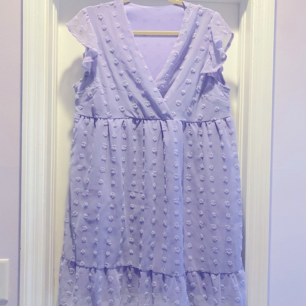 New (no tags) purple babydoll dress size L